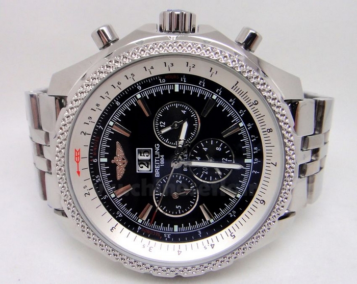 Breitling for Bentley 6.75 Stainless Steel Black Man's Watch